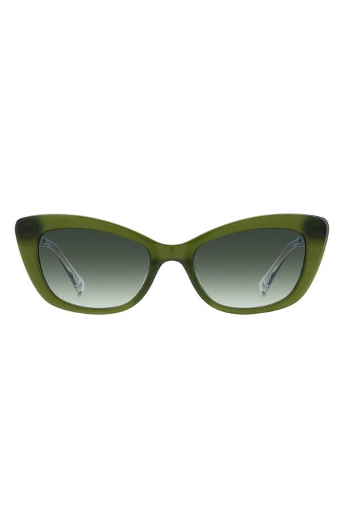 Kate Spade New York Merida 54mm Cat Eye Sunglasses In Green