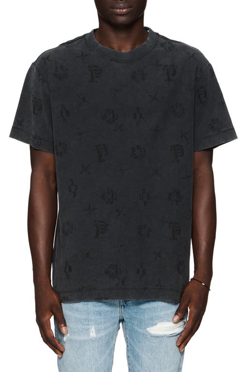 PURPLE BRAND Monogram Print T-Shirt Black at Nordstrom,