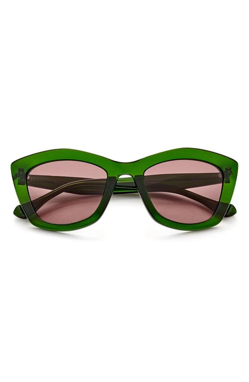 Gemma Styles Casanova 51mm Rectangle Sunglasses in Emerald