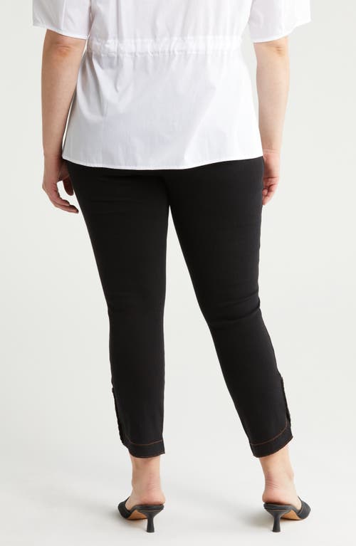 Lyssé Happy Hour Braided Crop Jeans In Midtown Black