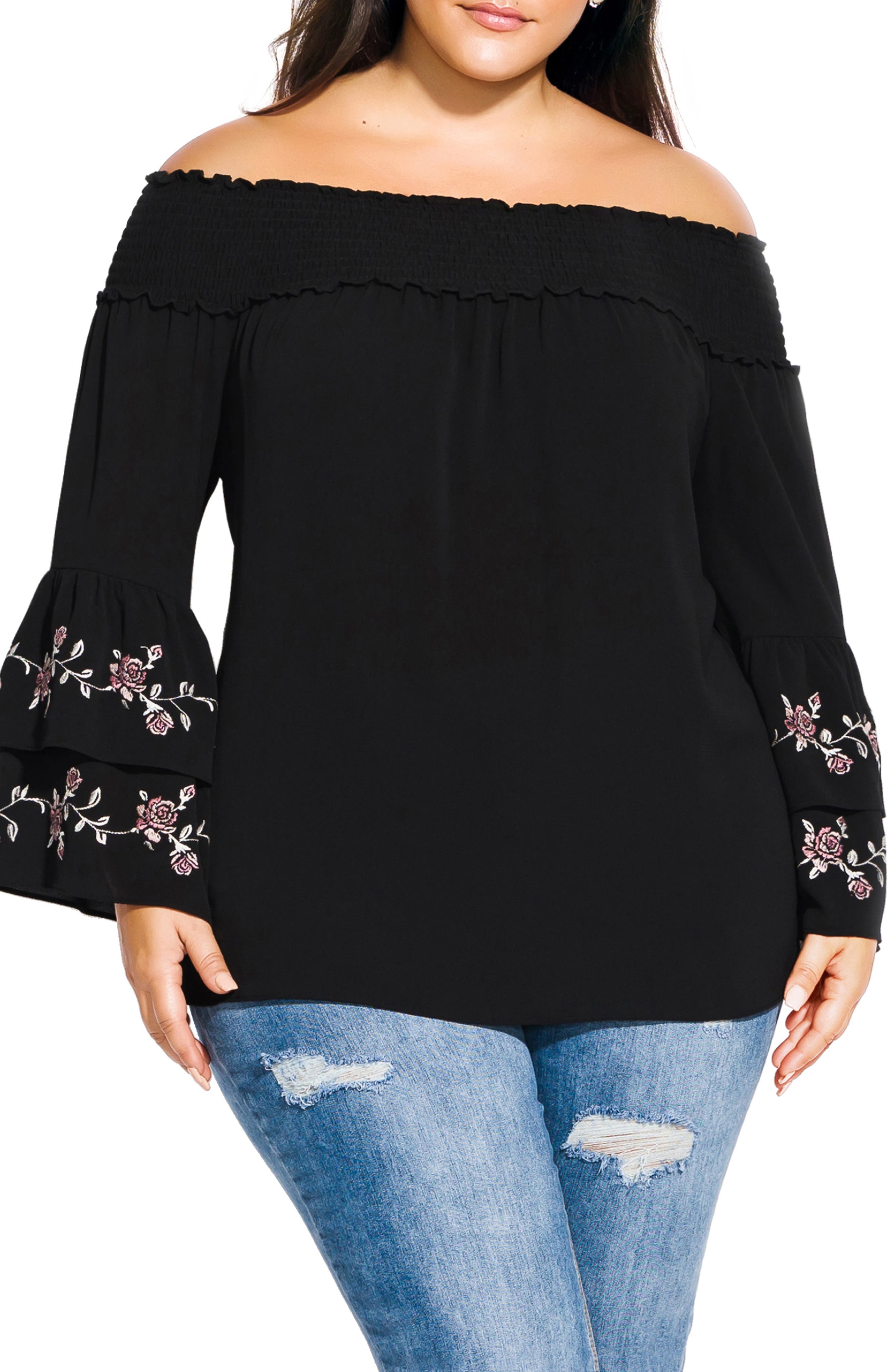 city chic off shoulder top