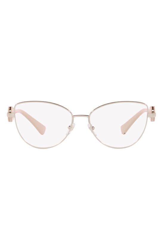 Versace 55mm Cat Eye Optical Glasses In Pink