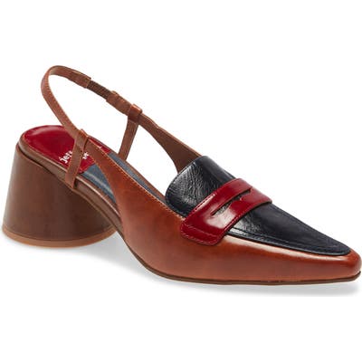 Jeffrey Campbell Ferway Slingback Loafer Pump, Red