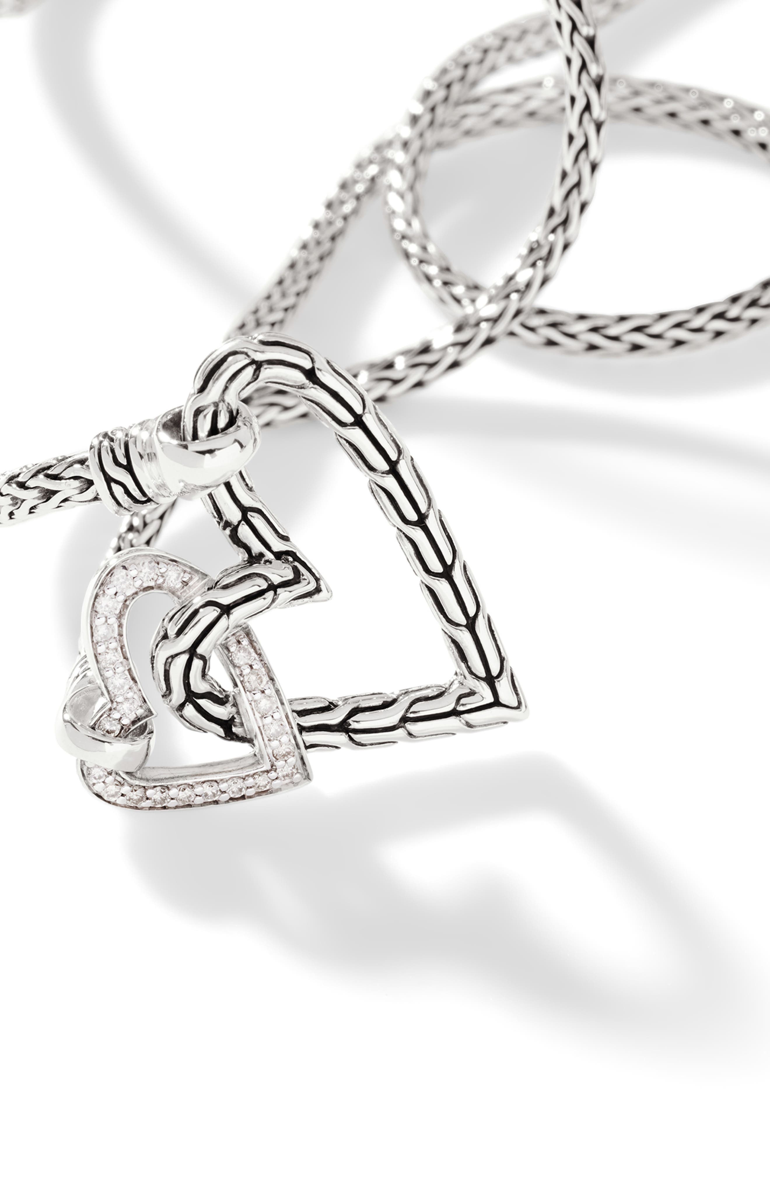 John Hardy Manah Interlocking Pavé Diamond Heart Necklace Nordstrom