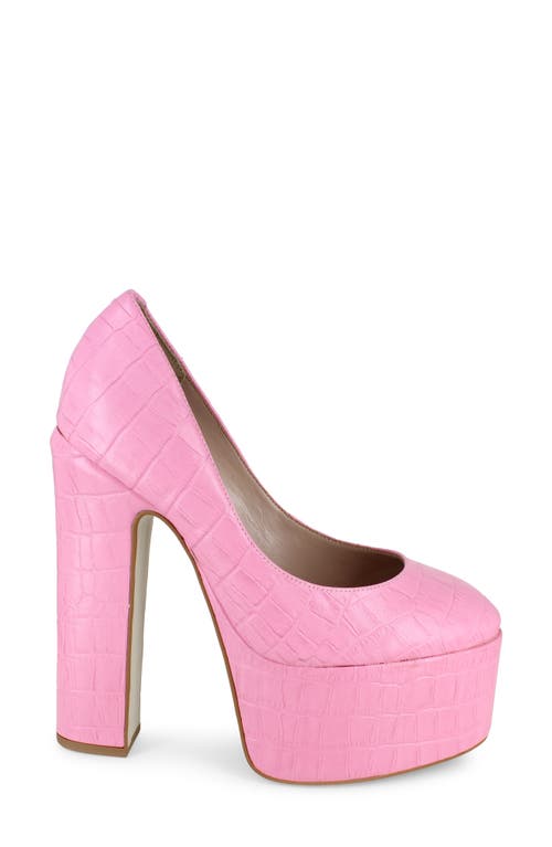 Zigi Giorgia Platform Pump In Pink Croc