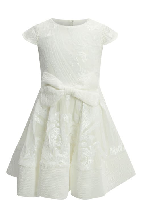 Shop Bardot Junior Kids' Ava Starlet Sequin Embellished Fit & Flare Dress In Ivory