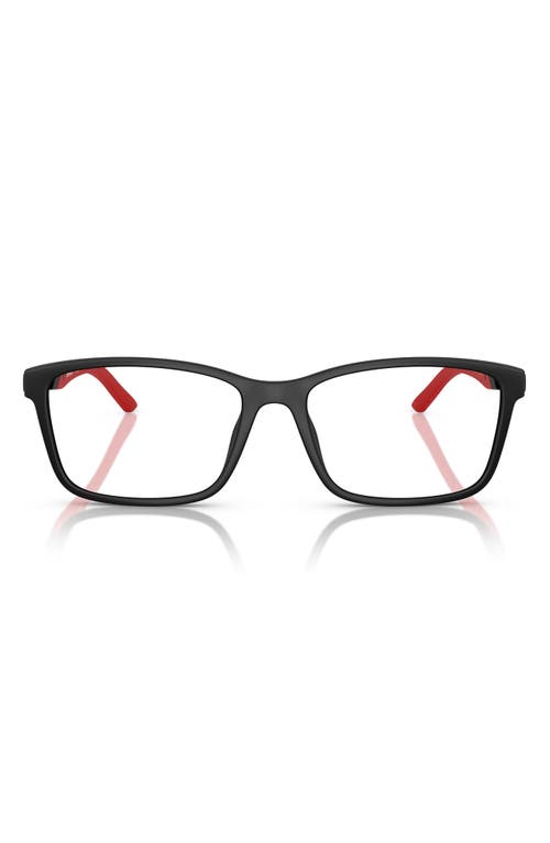 Scuderia Ferrari X  55mm Pillow Optical Glasses In Matte Black
