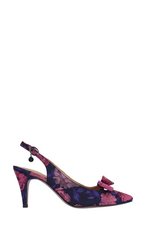 Shop J. Reneé Rayne Slingback Pointed Toe Pump In Black/pink/purple