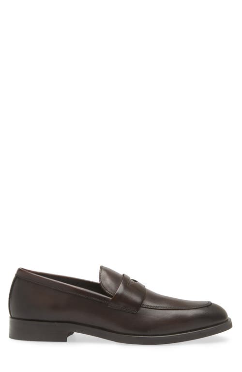 Nordstrom Edward Penny Loafer In Brown Dark