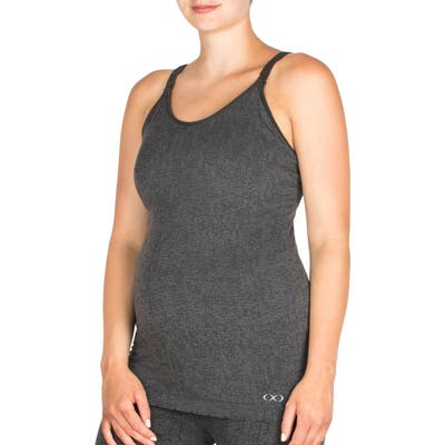 Modern Eternity Seamless Nursing Tank Top, Grey