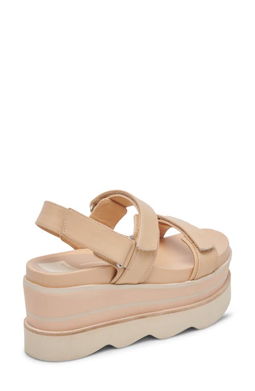 Shop Dolce Vita Izak Platform Wedge Sandal In French Vanilla Leather