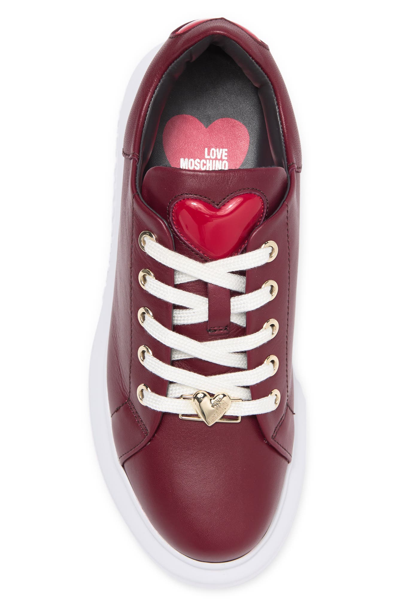 love moschino mesh sneakers with heart