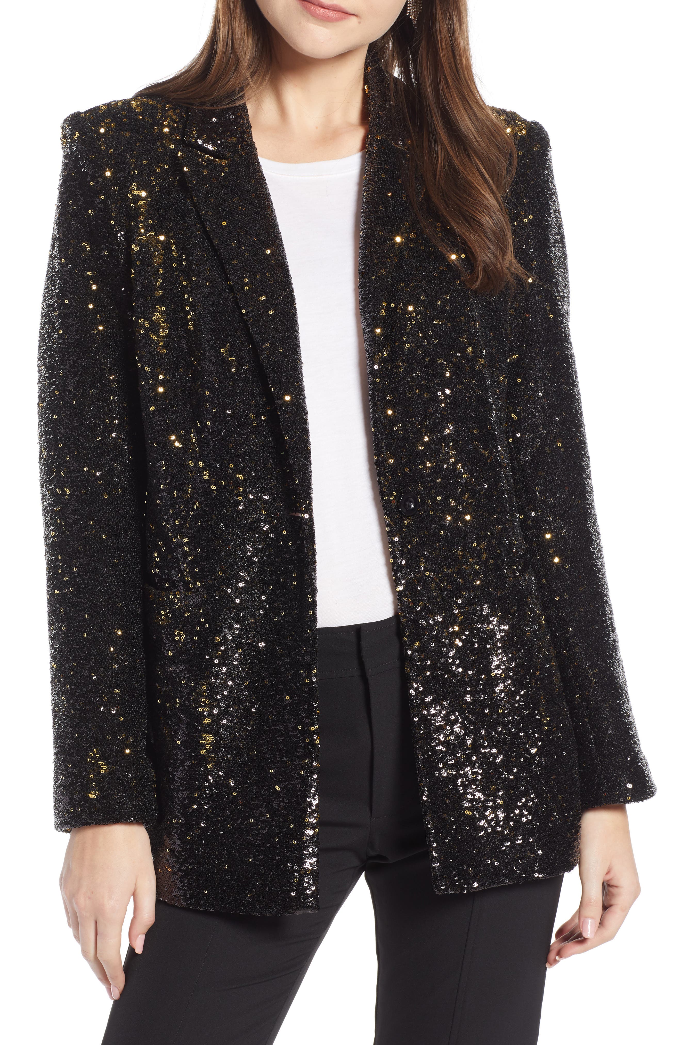 navy sequin jacket