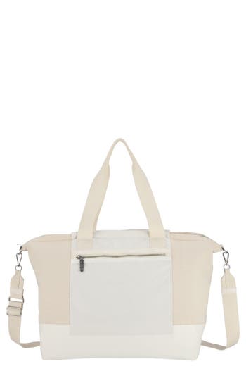LESPORTSAC LESPORTSAC CANVAS E/W NYLON TOTE BAG