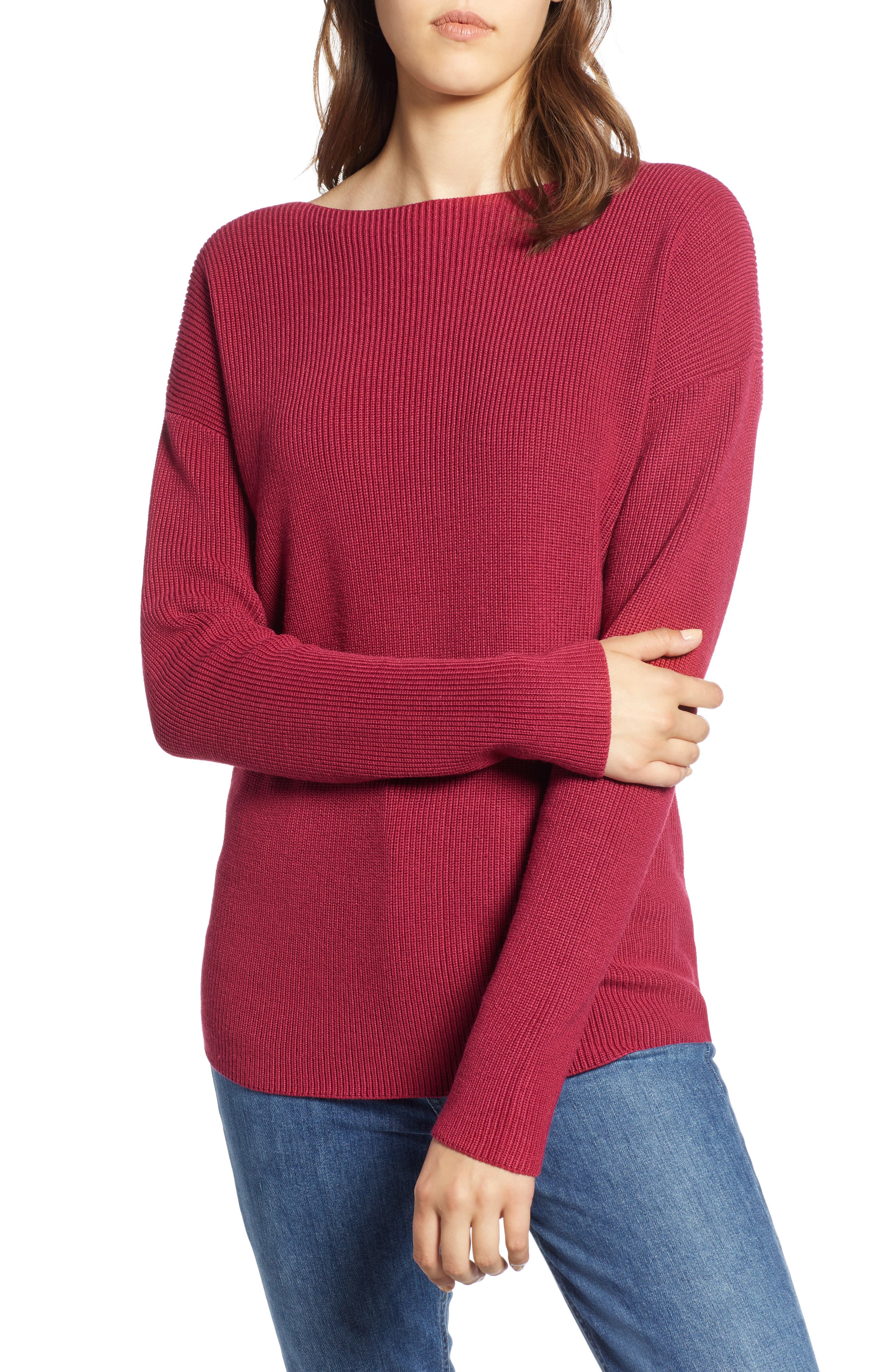 halogen twist back sweater