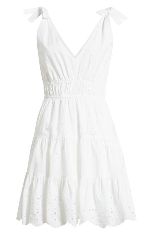 Shop Chelsea28 Eyelet Tie Strap Minidress In White