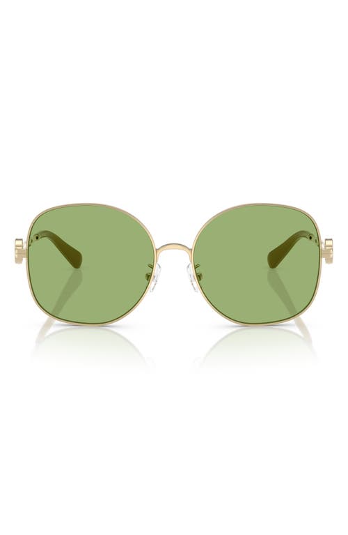 Tory Burch 56mm Round Sunglasses In Gold Pink