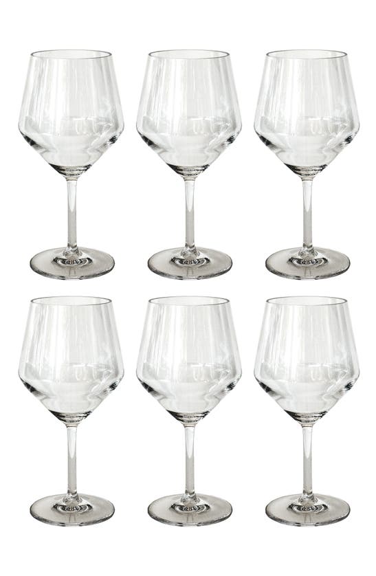 Tarhong Angle Set Of 6 Goblets In Transparent
