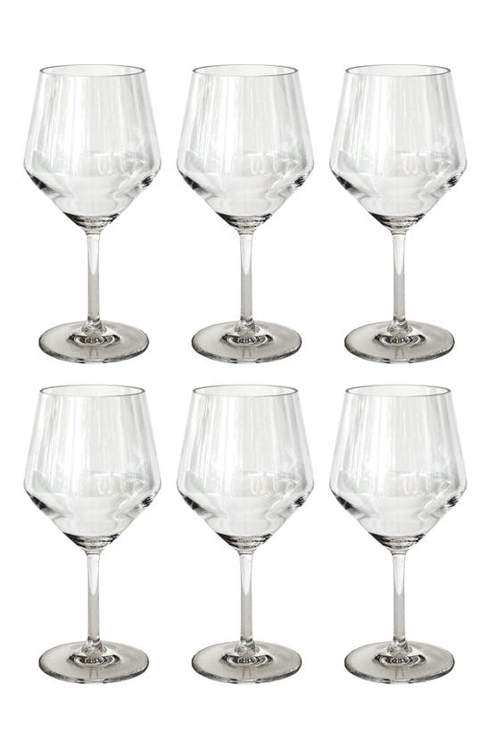 Tarhong Angle Set Of 6 Goblets In Clear