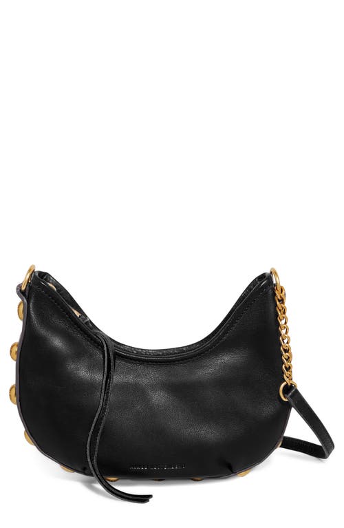 Way Out Leather Crossbody Bag in Black