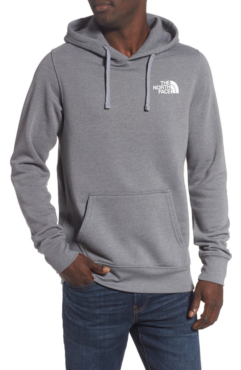 THE NORTH FACE Red Box Hoodie, Main, color, TNF MEDIUM GREY HEATHER/ RED