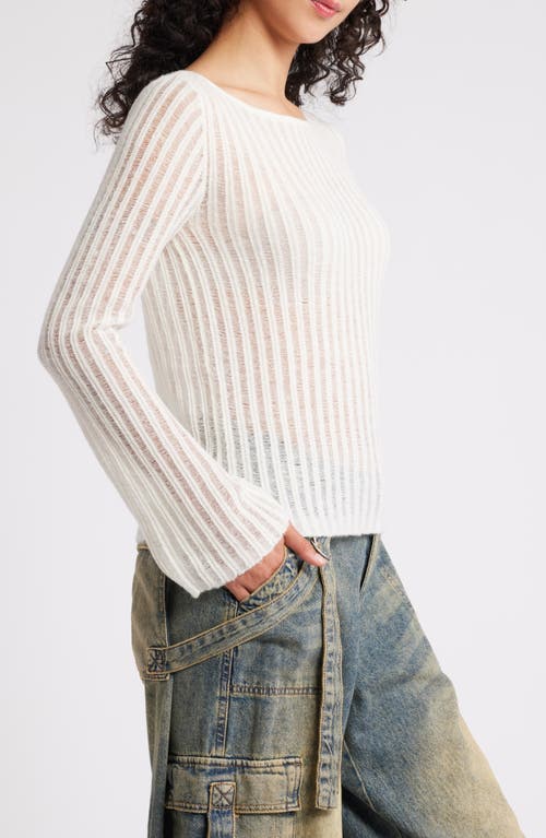 Shop Bp. Ladder Stitch Sweater In Ivory