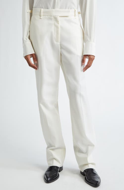 Proenza Schouler Teddy Stretch Wool Twill Pants In Wax