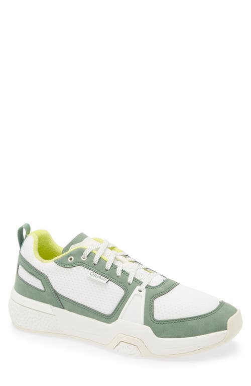 OluKai Anau Sneaker in Bright White /Leaf 