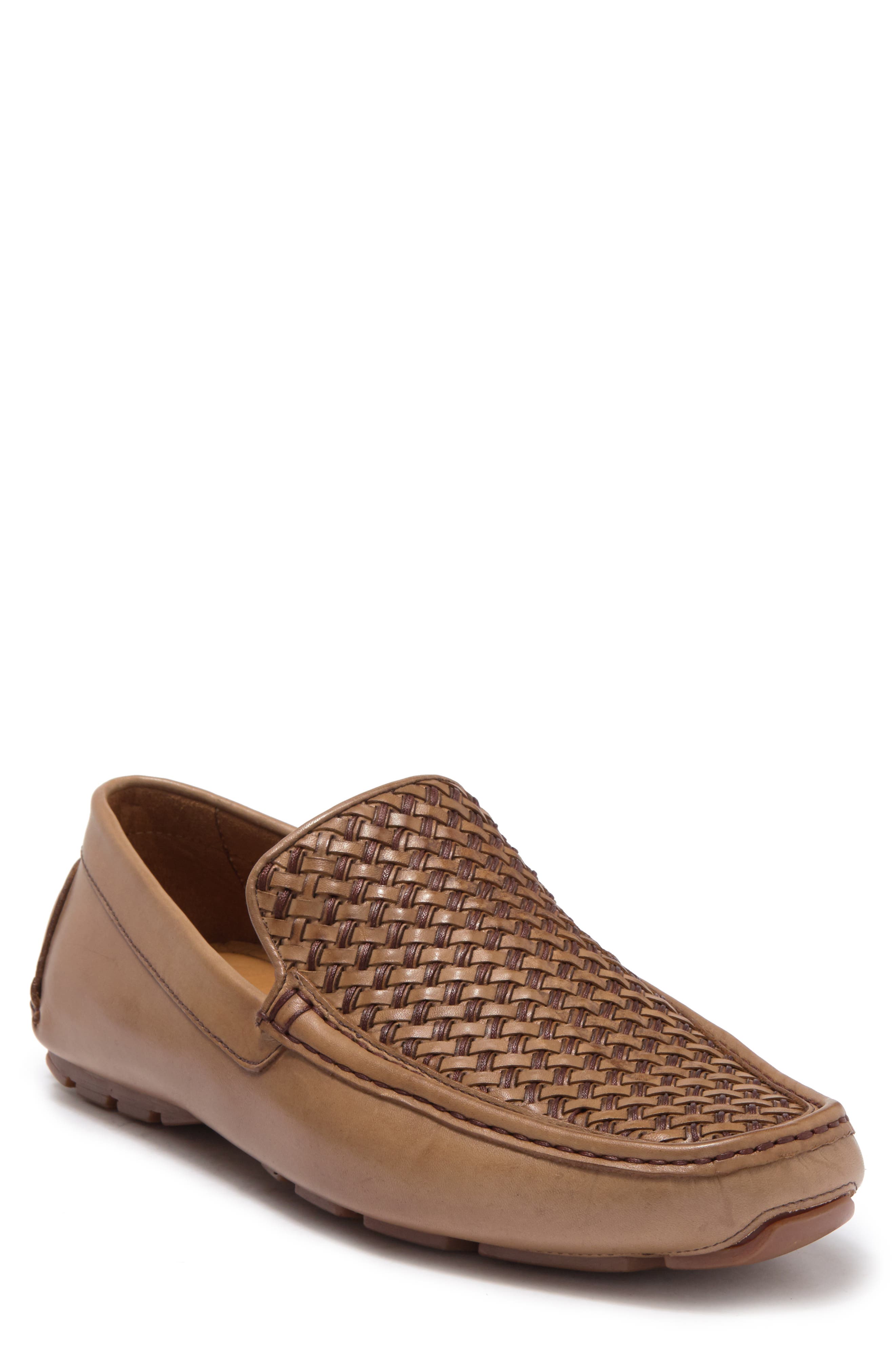 Donald Pliner Woven Leather Driver In Medium Beige1