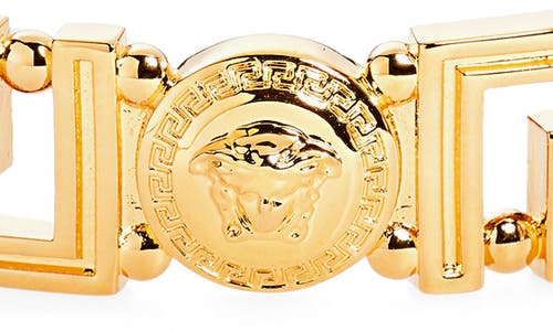 Shop Versace Medusa Greca Cuff Bracelet In  Gold