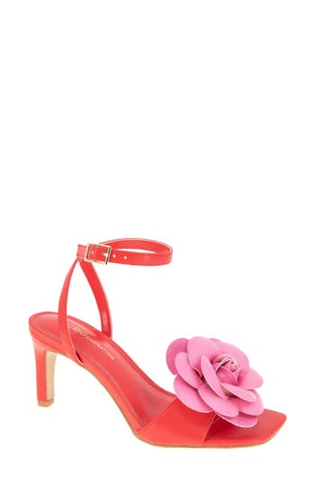 Bcbgeneration Toori Rosette Sandal In Red/fuschia