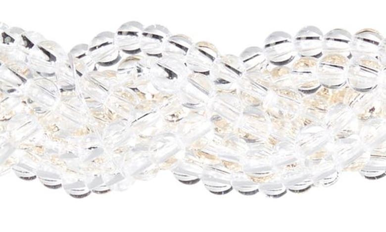 Shop Capelli New York Braided Beaded Headband In Clear