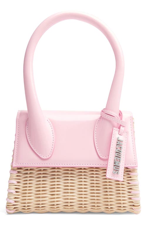 Jacquemus Le Chiquito Moyen Wicker Bag in Pale Pink 405 at Nordstrom