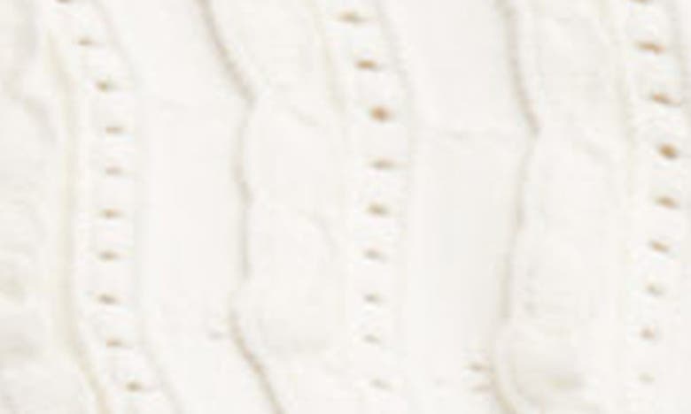 Shop Oscar De La Renta Wavy Stitch Crop Cardigan In Ivory