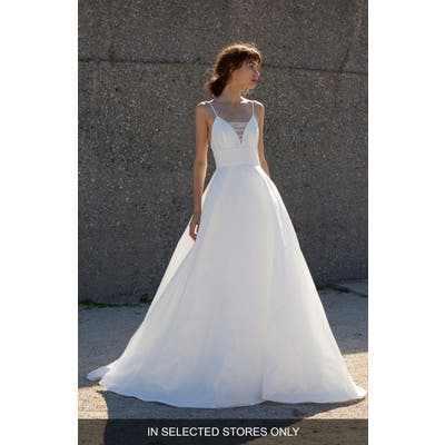Nouvelle Amsale Esther Embellished Ballgown, Size IN STORE ONLY - White
