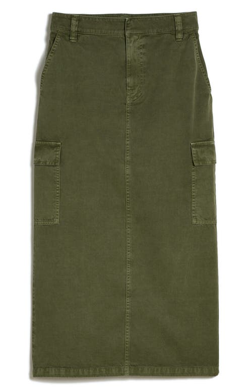 Shop Madewell Cargo Midi Skirt In Desert Olive