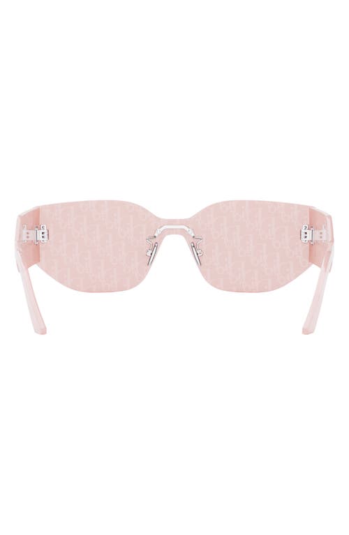 Shop Dior 'club M6u Shield Sunglasses In Shiny Palladium/violet