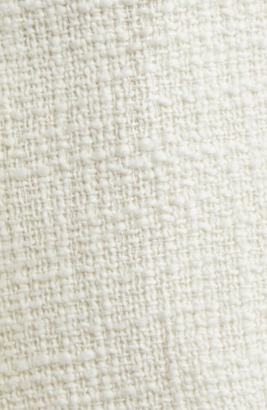 Shop Cinq À Sept Nova Imitation Pearl Trim Tweed Minidress In Ivory
