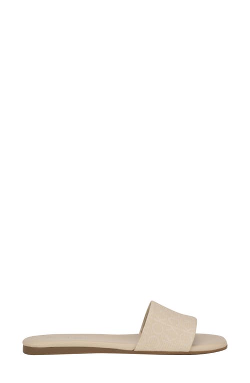 Calvin Klein Yasmine Slide Sandal In Light Natural