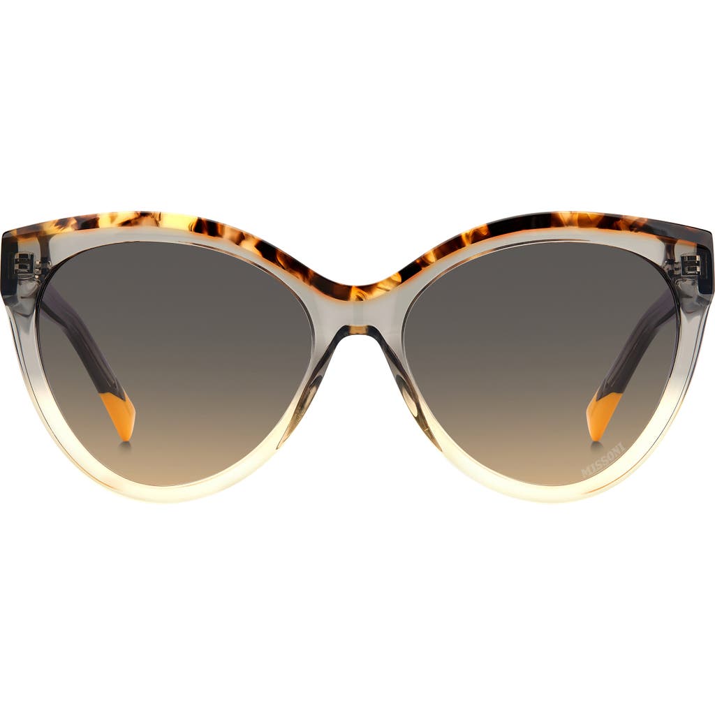 Missoni 57mm Gradient Cat Eye Sunglasses In Brown