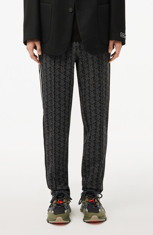 Lacoste Vintage Fit Full Zip Track Pants In Black/graphite
