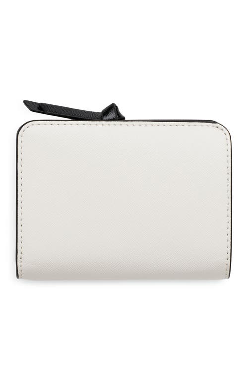 Shop Marc Jacobs J Marc Mini Compact Wallet In Black/white