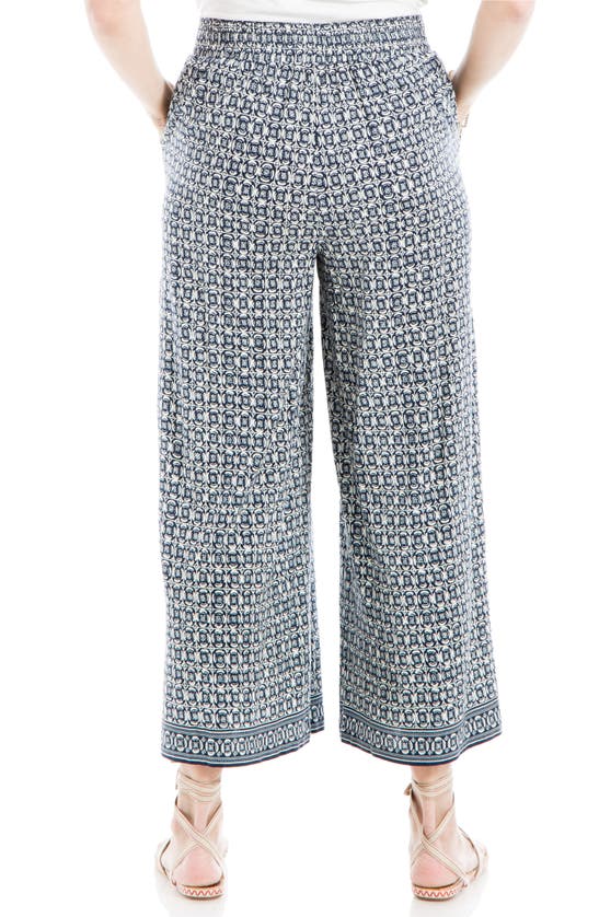 Shop Max Studio Wide Leg Pull-on Crop Pants In Nvflcube