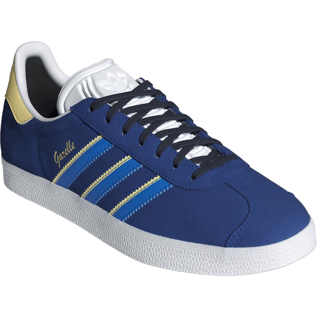 Adidas Originals Adidas Gazelle Sneaker In Royal Blue/blue/yellow