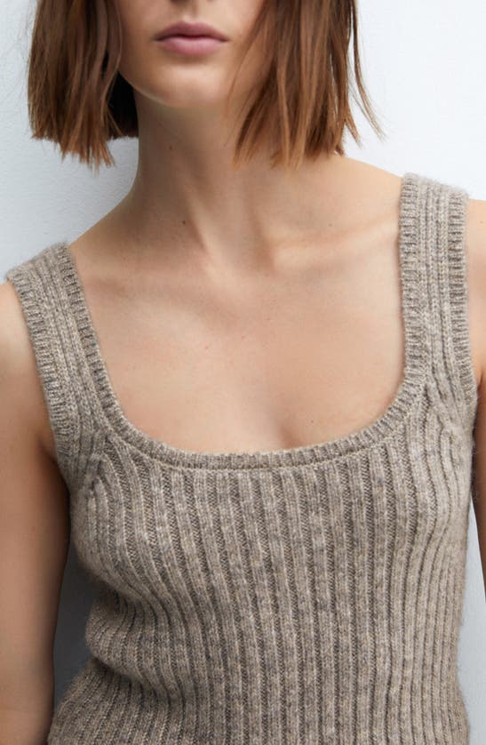 Mango Marions Rib Tank In Grey
