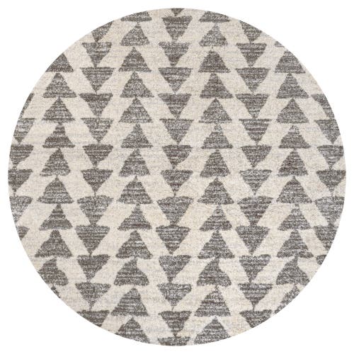 Jonathan Y Aisha Moroccan Triangle Geometric Polypropylene Rug In Cream/gray