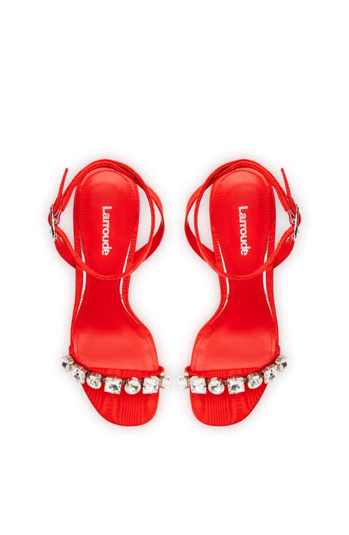 Larroude Calypso Sandal In Red