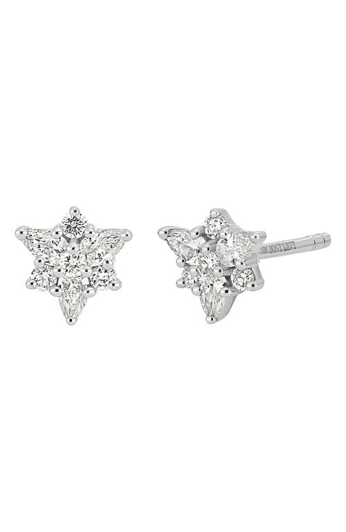 Bony Levy Getty Diamond Stud Earrings in 18K White Gold at Nordstrom