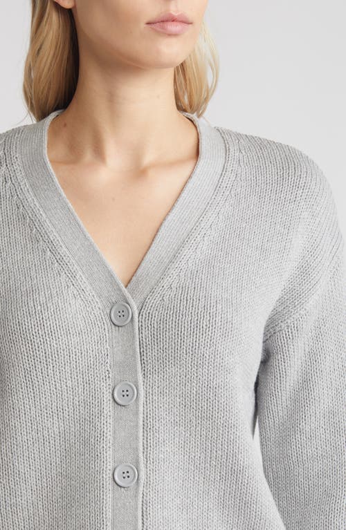 Shop Caslonr Caslon(r) Pima Cotton Cardigan In Grey Heather