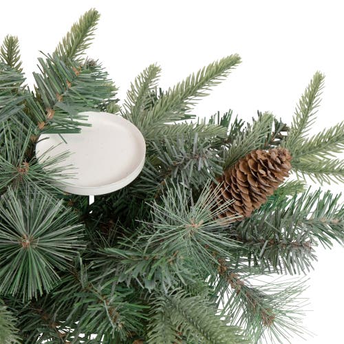 Northlight 32" Artificial Mixed Pine And Pine Cones Christmas Candle Holder Centerpiece In Green